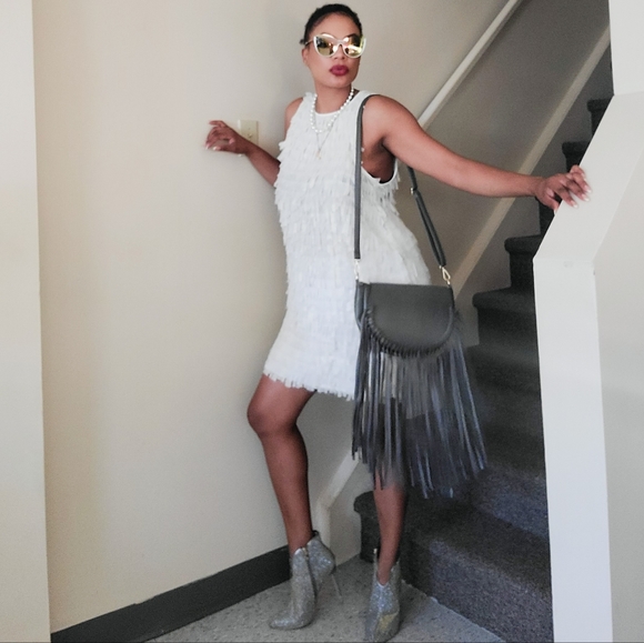 Zara Fringe Party Dress, Sz 30 - Picture 14 of 16